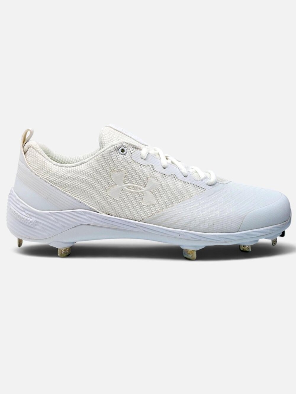 Under Armour UA W Glyde ST Womens 12 White Metal Softball Cleats 1297335-100